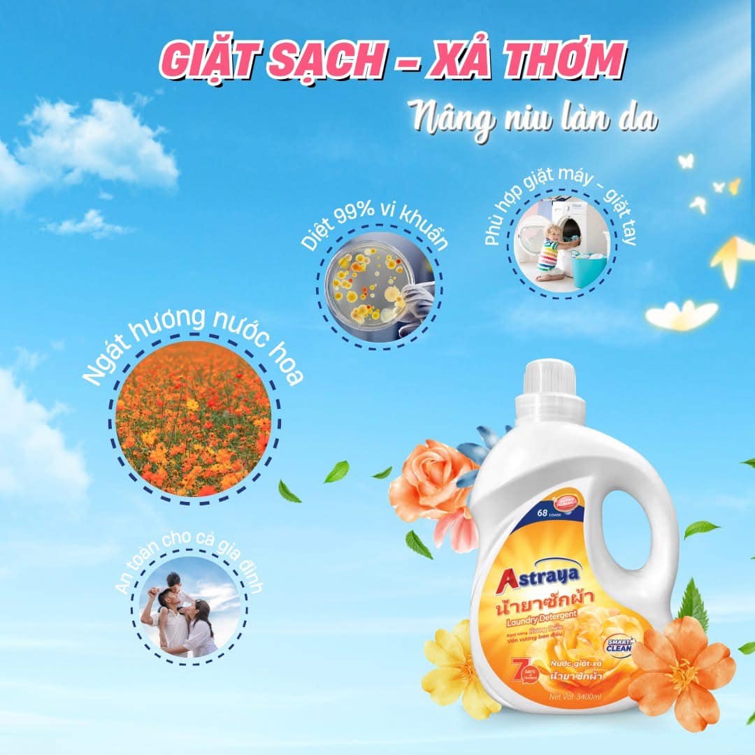 Nước giặt xả Astraya top 5 nước giặt thơm lâu