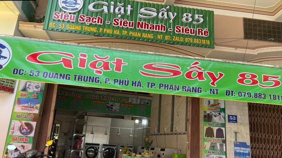 Giặt sấy 85 - Tiệm giặt ủi Phan Rang chất lượng